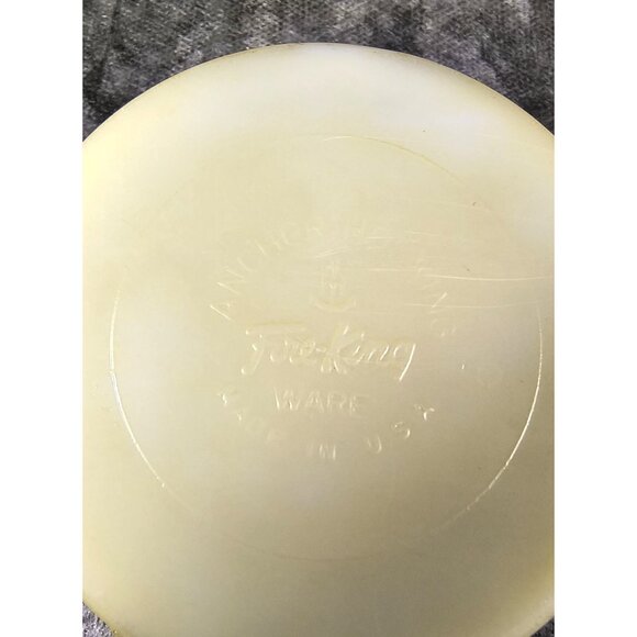 Vintage Fire King Anchor Hocking Pastel Yellow & Green Mixing Bowls - Picture 2 of 3